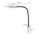 Lindby Flexola LED-leselampe, nikkel, kantet hode