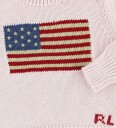 Polo Ralph Lauren Genser   Strikk   Lyserød m. Flagg   Polo Ralph Lauren   12 14 år (152 164)   Genser   Rosa