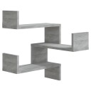 vidaXL Veggmontert hj?rnehylle gr? sonoma 40x40x50 cm konstruert tre