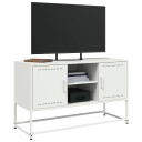  TV-benk hvit 100,5x39x60,5 cm stål 846517
