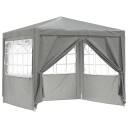 vidaXL Partytelt 250 x 250 x 240 cm Lysegrå PE og stål