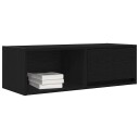 TV benker 2 stk svart eik 80x31x25,5 cm konstruert tre