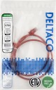 DELTACO Nettverkskabel Cat6 U/UTP AWG28 LSZH 0,75 m Rød