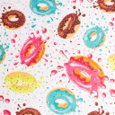 Borg Living Tekstil voksduk   140 cm bred   30 meters rull   Sprinkle Donuts   Voksduk med akrylbelegg