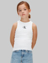 Calvin Klein Ck Logo Tank Top White 164