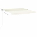 vidaXL Automatisk uttrekkbar markise 400x350 cm kremhvit