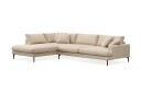 Menard Premium 5 seters venstrevendt L formet dyp sjeselongsofa i chenille   Beige