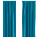  Gardiner med gardiner 2 pcs Turkis Polyester