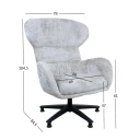 Lenestol HOME4YOU Karolina 100x40xh140 cm, eik - Kremhvit