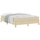 Boksfjær Seng Krem brun 140 x 190 cm Stoff konstruert tre