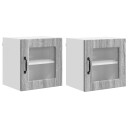  Kjøkkenskap 2 pcs Grå Sonoma 40 x 31 x 40 cm Konstruert tre