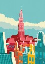 Amsterdam Westerkerk Jordaan Poster Plakat / 30x40cm