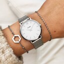 Cluse Minuit Steel White Mesh CW0101203002