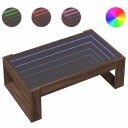  Salongbord med Infinity LED brun eik 90x53x30 cm 847643