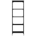  Bokhylle 5 etasjer svart 59x35x171 cm konstruert tre 8721012194045