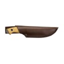 Helle Utvær Jaktkniv 102 mm Stål med Slire og Taggete Blad