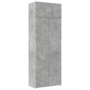  Oppbevaringsskap betonggrå 80x42,5x225 cm konstruert tre