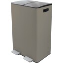 Spirella pedalbøtte Aliya matt taupe 2x30 liter