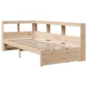  Seng med bokhylle uten madrass 75x190 cm heltre furu