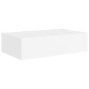 vidaXL Veggmontert skuffehylle hvit 40x23,5x10 cm MDF