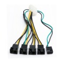 Eletra Pwm Fan 4PIN 1TO4 30CM M/Pwr Y kabel gul/svart
