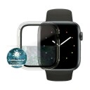 PanzerGlass 44mm Full Body Beskyttelse til Apple Watch med Svart Ramme - Gjennomsiktig