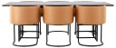 Venture Design Ystad & Simrishamn spisegruppe Brun/brun 6 stoler & bord 220 x 100 cm