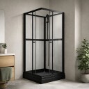 Dusjkabinett Jasmine Black - 90 x 90 x 195 cm