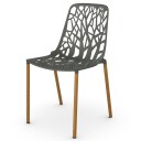 Fast Forest Spisestol Iroko/Metallic Grey