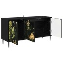 vidaXL TV skap RHENEN 102 x 33 x 51 cm Svart eik Konstruert tre