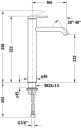 Duravit C.1 1-greps Servantbatteri XL Uten bunnventil, Krom