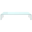 vidaXL TV-benk glass hvit 70x30x13 cm