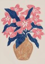 Pink Floral in Terracotta Vase Plakat Plakat / 30x40cm