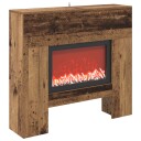 vidaXL Elektrisk peis Gammelt tre 100 x 24,5 x 90 cm Konstruert tre