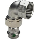 42 mm x 1,1/2" Sanpress Inox overgangskobling 90°