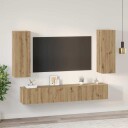  TV benksett 4 pcs artisan eik 30.5 x 30 x 90 cm Konstruert tre