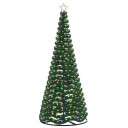 vidaXL LED-glitterjuletre med fot EKENAS 250 cm 370 LED-lys Flerfarget