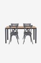 Venture Home   Spisegruppe Break med 4 stk spisestoler Tablas   Natur