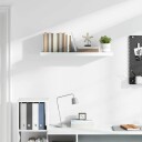 vidaXL Flytende vegghylle h?yglans hvit 90x23,5x3,8 cm MDF
