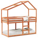   Barneseng med tak voksbrun 80x200 cm heltre furu 3282043 3282043