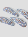 Name It 4 pk regnbue hårspenner   subdued blue