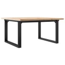  Salongbord O-ramme 80x80x45,5 cm heltre furu og støpejern 3282729