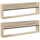 vidaXL Magasinreol 2 pcs Sonoma eik 100 x 12 x 30 cm Konstruert tre