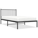 vidaXL Sengeramme i metall med hodegavl svart 100x200 cm