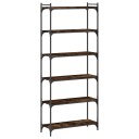  Bokhylle 6 etasjer røkt eik 80x30x188 cm konstruert tre 8721012194663