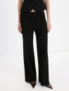 Mango Straight Low Rise Suit Trousers Black M