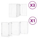 Vidaxl Hundeport Sammenleggbar 15 Paneler Hvit 750 cm Poppeltre