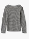Wheat Alfie Topp med Lange Ermer Merinoull Navy Stripe 116