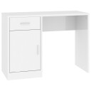 vidaXL Skrivebord skuff og skap hvit 100x40x73 cm konstruert tre
