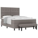  Box Spring Seng med Madrass & Benk Taupe 140x190 cm Stoff